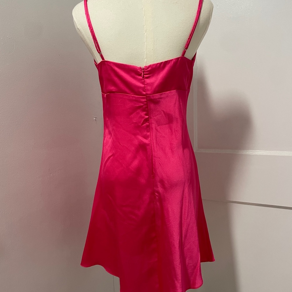 Vibrant Pink Cutout Slip Dress - Picture 2 of 2